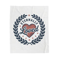 Eternally Loved heart wreath Velveteen Blanket | sentimental cozy throw