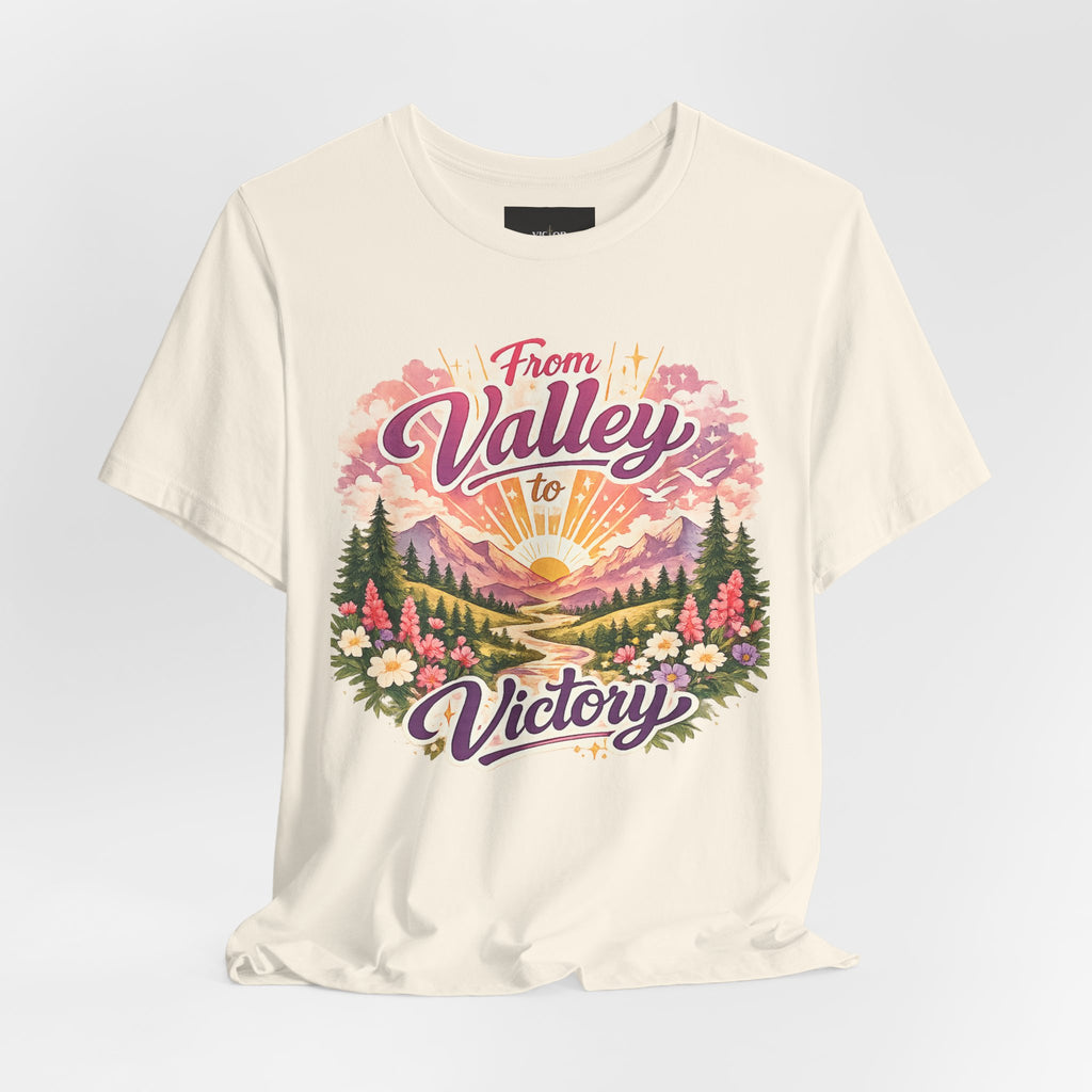 T-Shirt — "From Valley to Victory" Scenic Vintage Mountain Tee