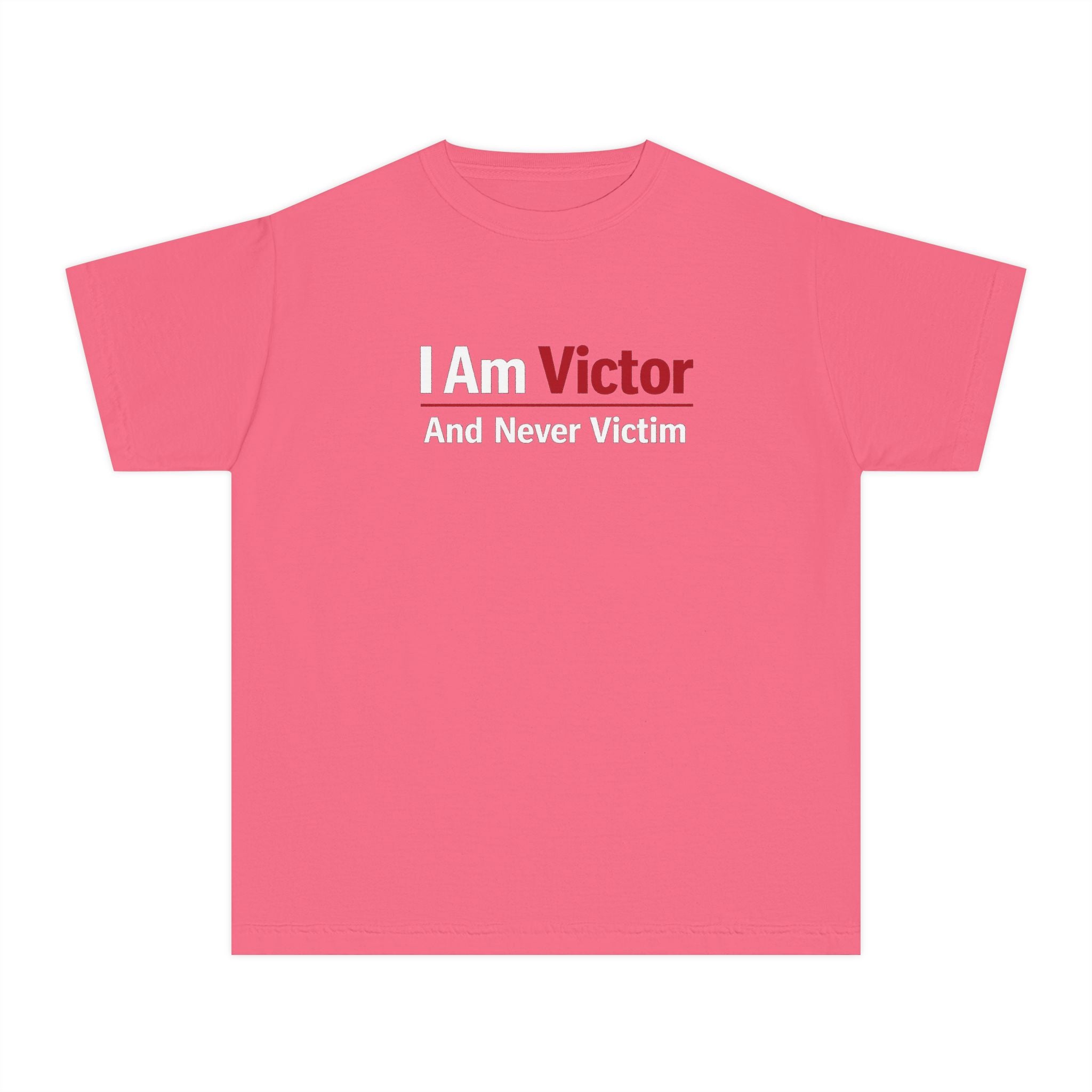 **KiDS**I Am Victor Youth Tee – Motivational Kids T‑Shirt ("I Am Victor And Never Victim")