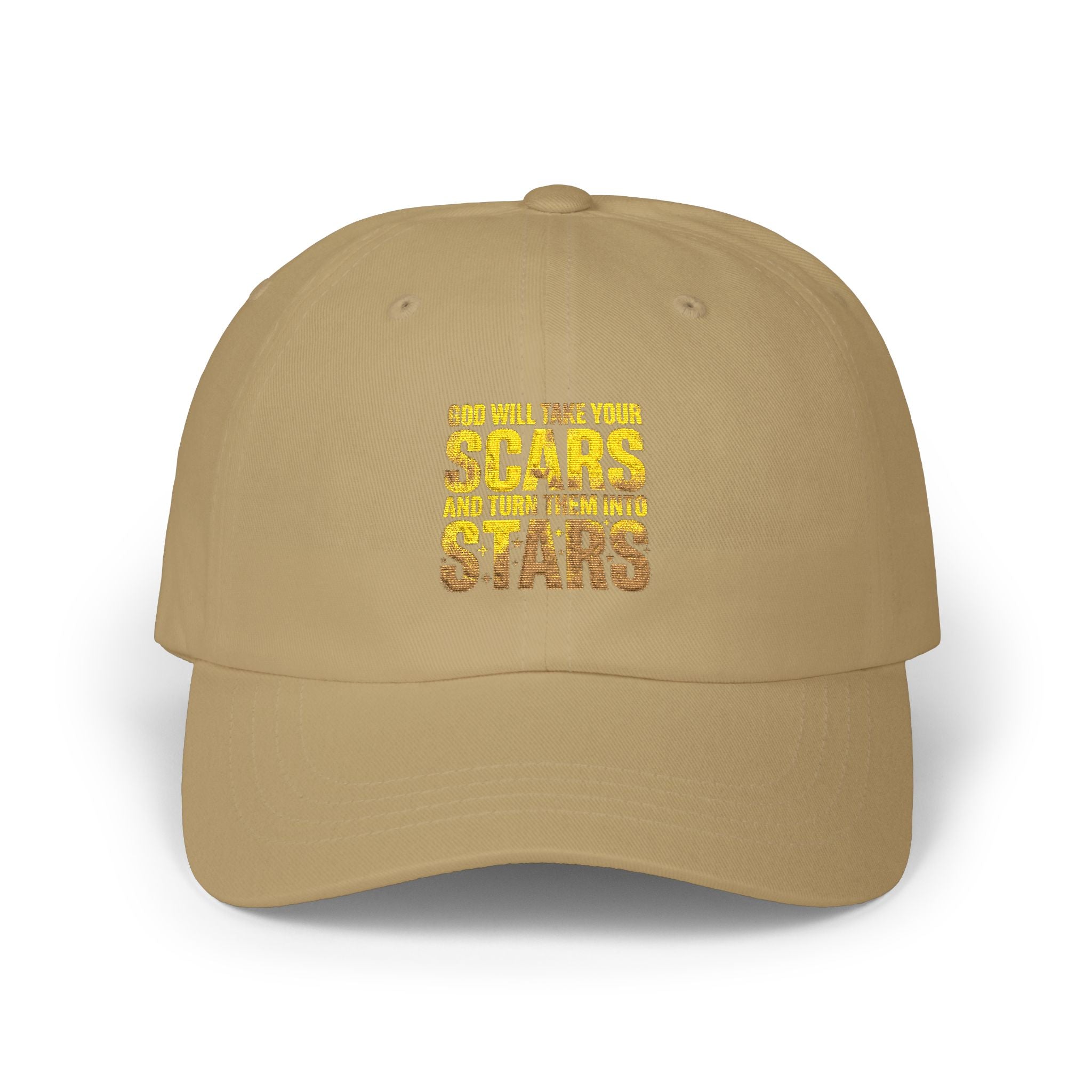 "Scars to Stars" Gold Foil Inspirational Hat