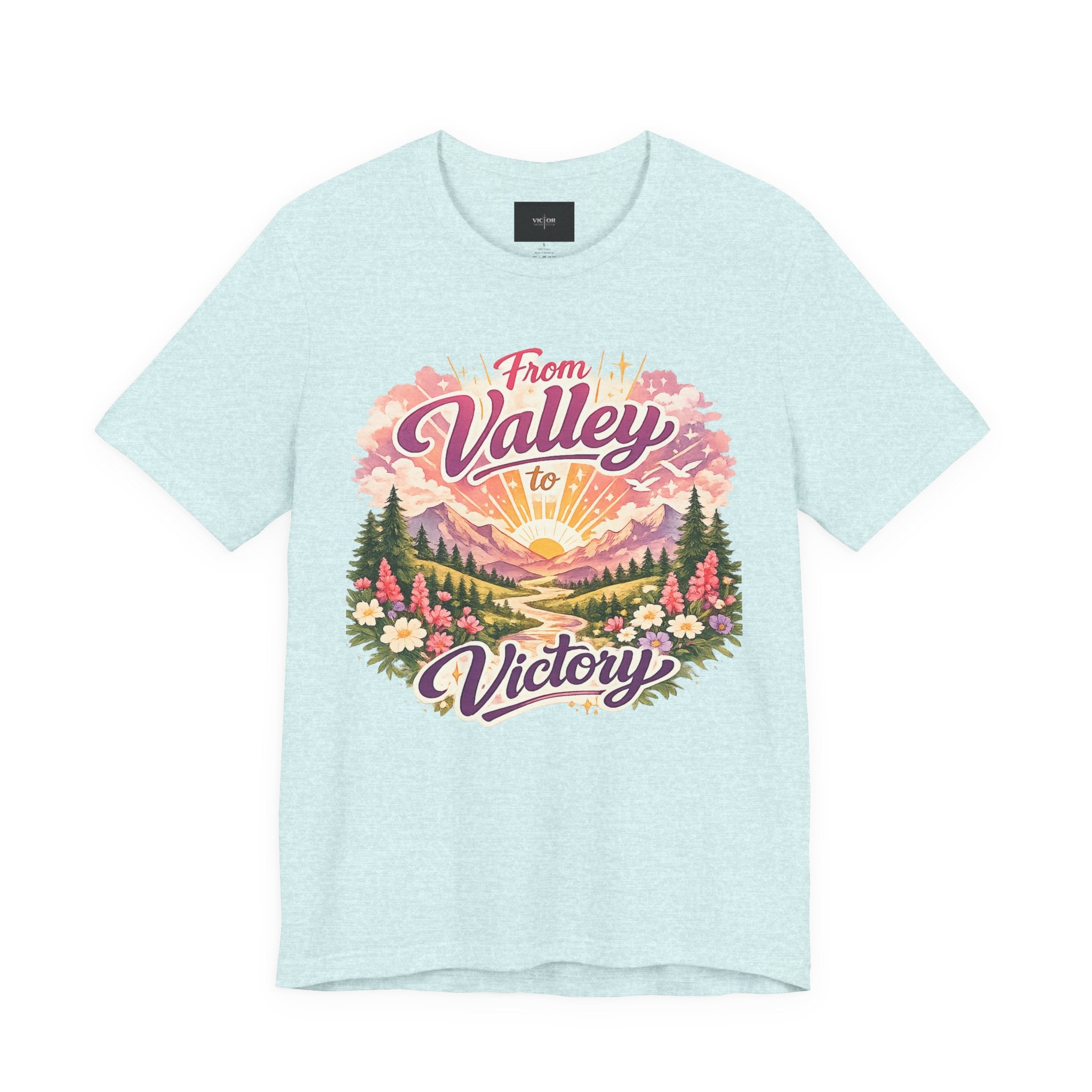 T-Shirt — "From Valley to Victory" Scenic Vintage Mountain Tee
