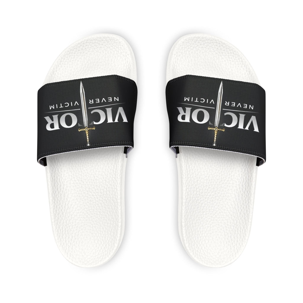 Victor Never Victim Sword Logo Slide Sandals | Men's Slides
