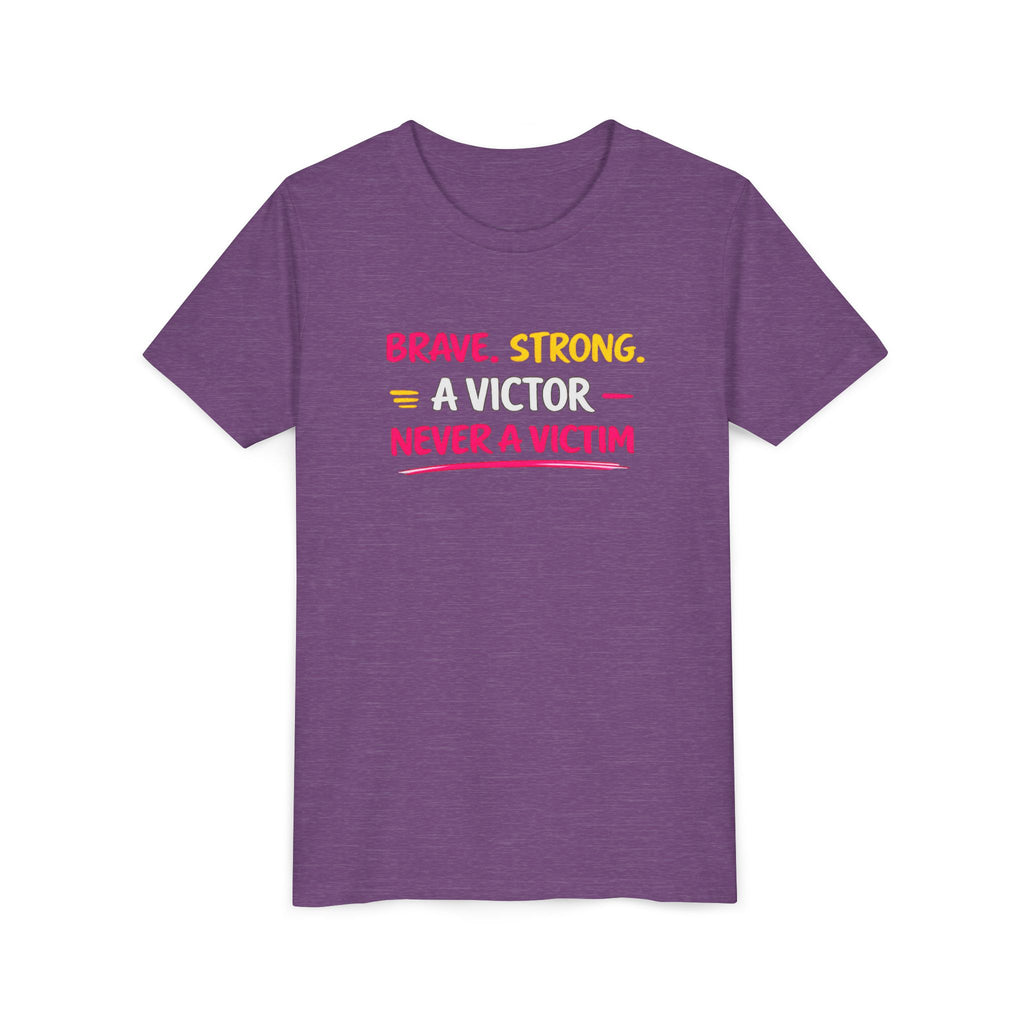 Brave. Strong, A Victor Youth Short Sleeve Tee
