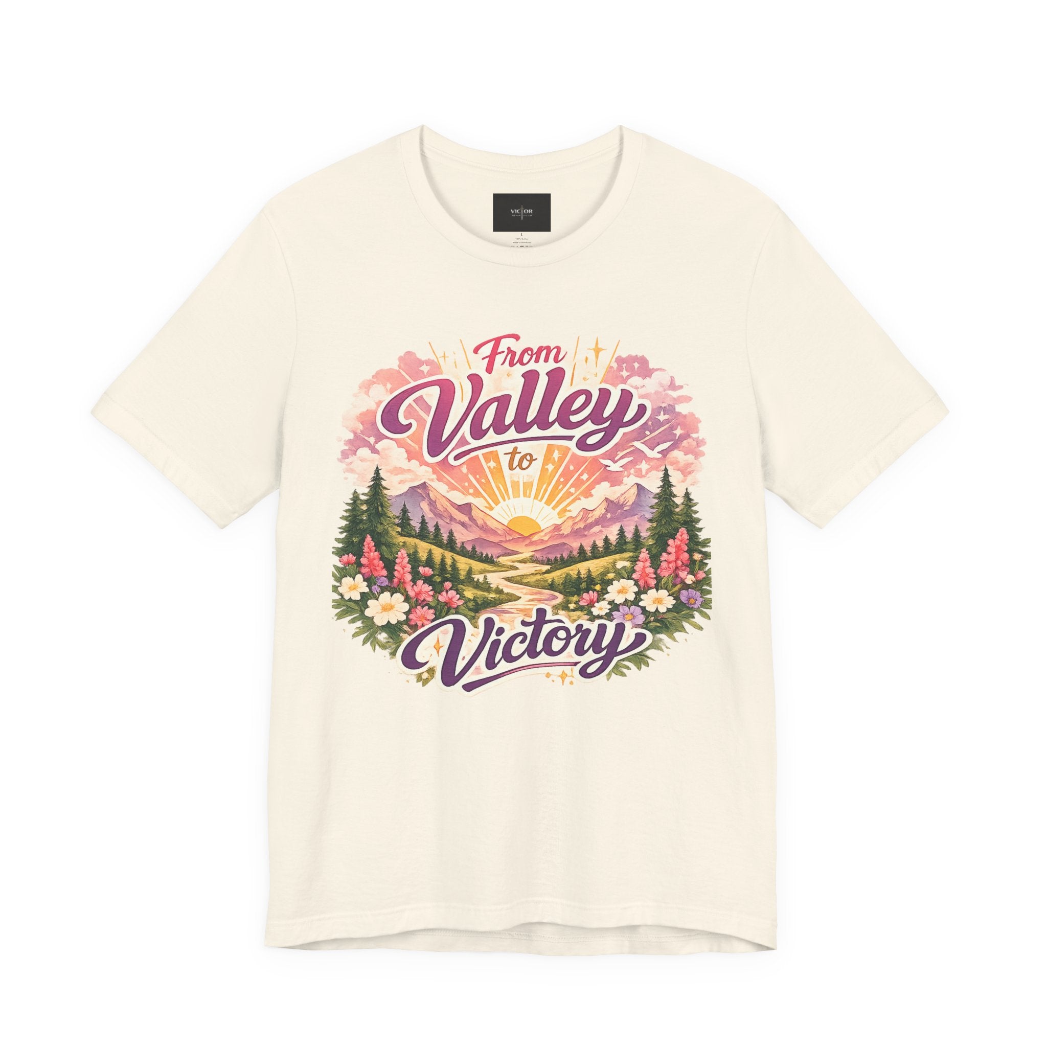 T-Shirt — "From Valley to Victory" Scenic Vintage Mountain Tee