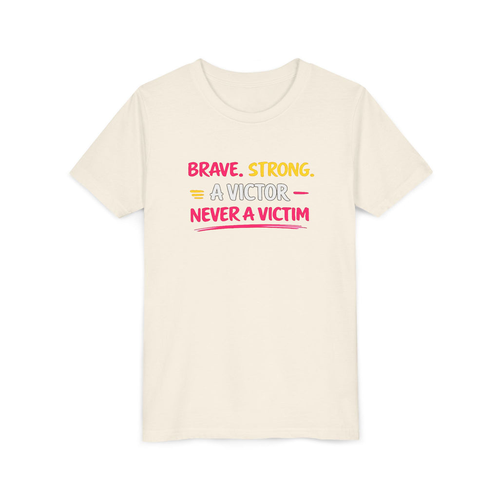 Brave. Strong, A Victor Youth Short Sleeve Tee