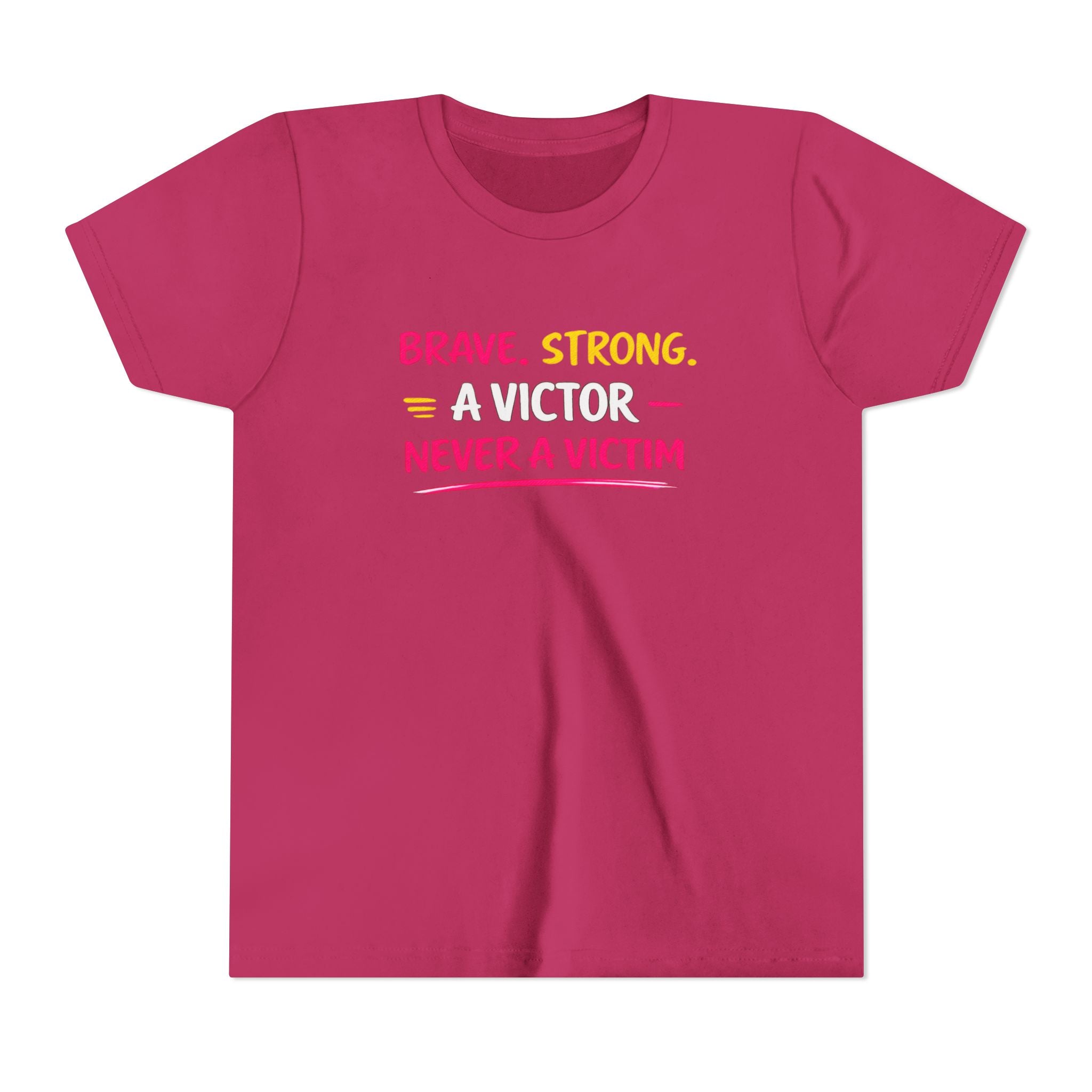 Brave. Strong, A Victor Youth Short Sleeve Tee