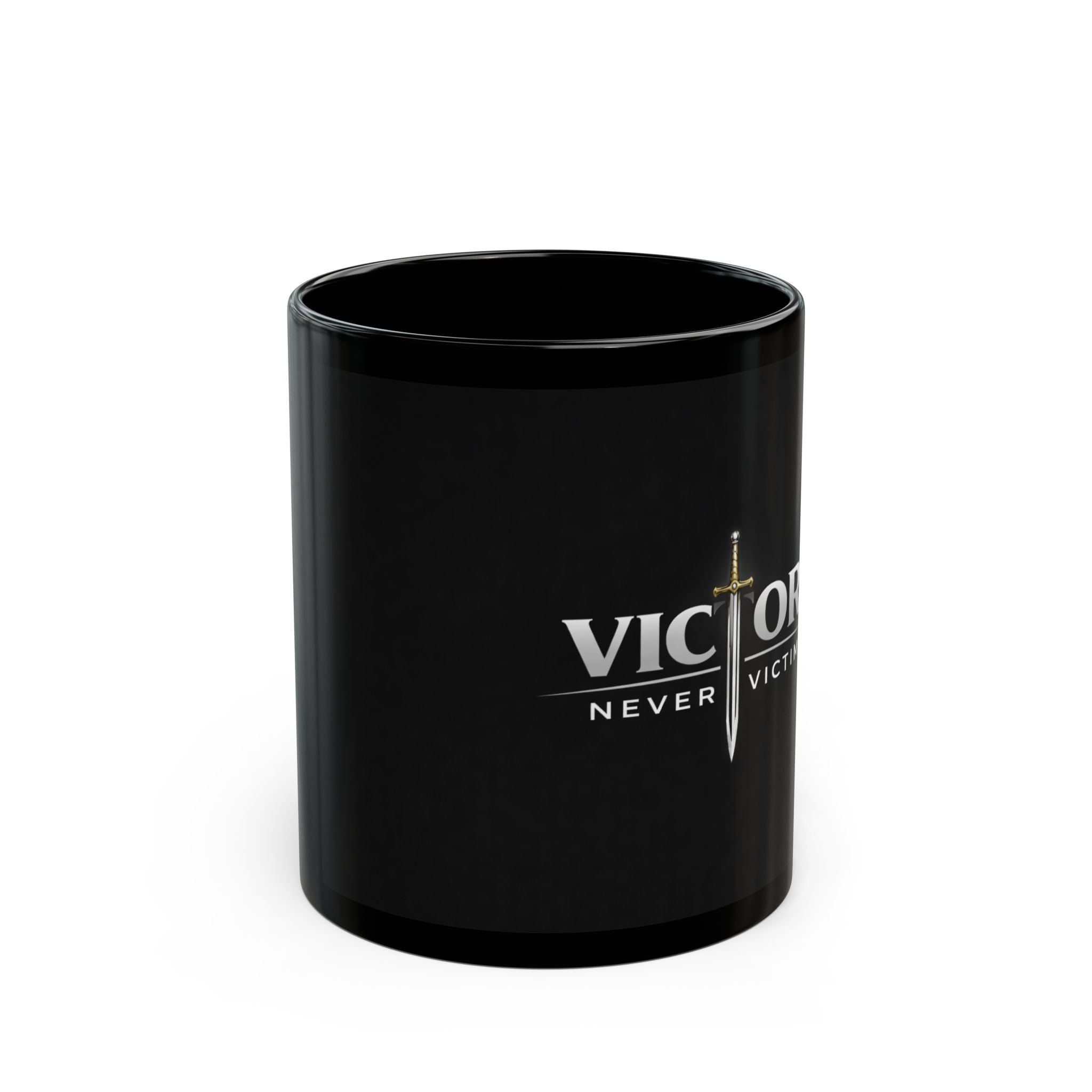 Victor Never Victim Logo Mug