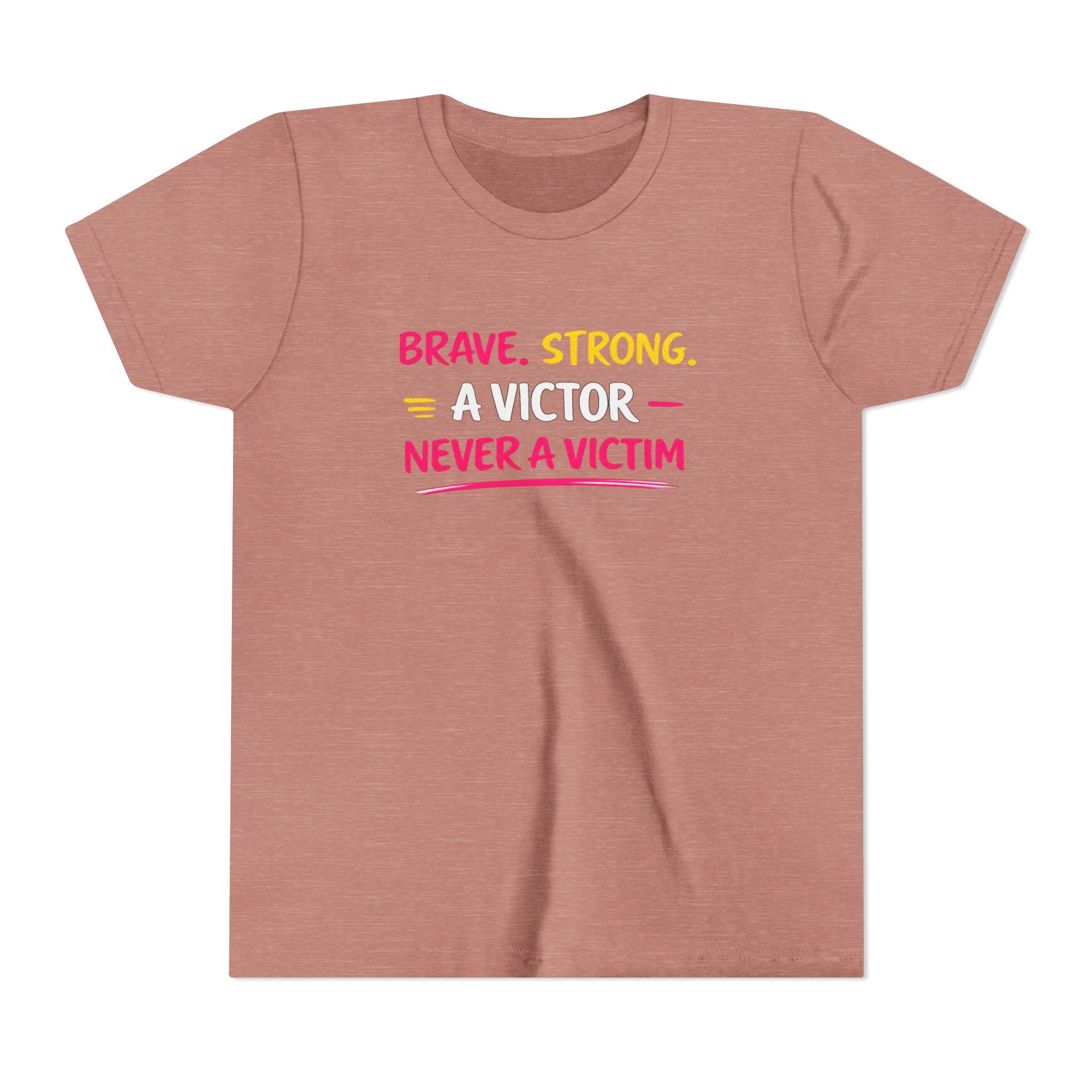 Brave. Strong, A Victor Youth Short Sleeve Tee
