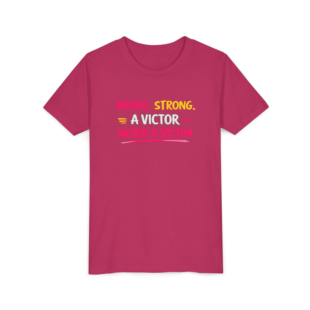 Brave. Strong, A Victor Youth Short Sleeve Tee