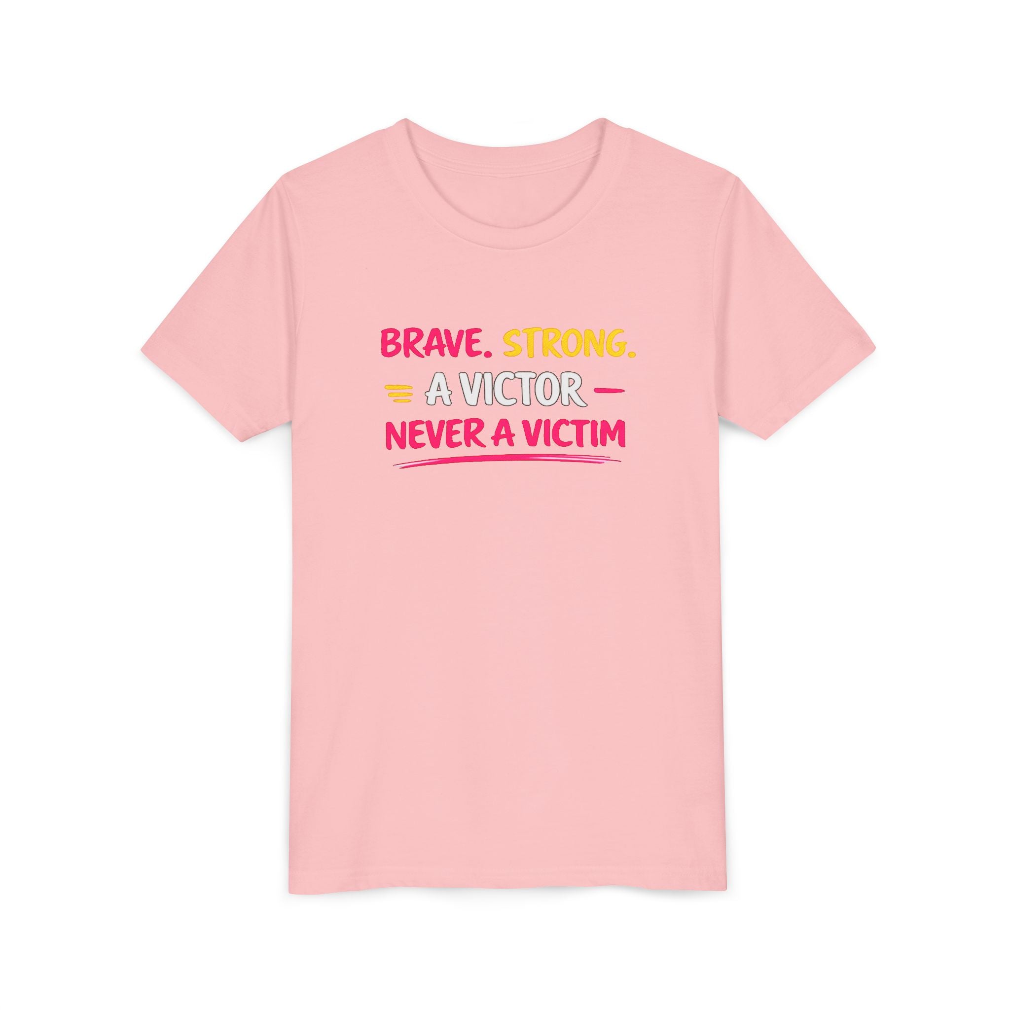 Brave. Strong, A Victor Youth Short Sleeve Tee