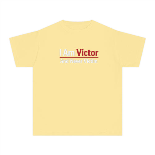 **KiDS**I Am Victor Youth Tee – Motivational Kids T‑Shirt ("I Am Victor And Never Victim")