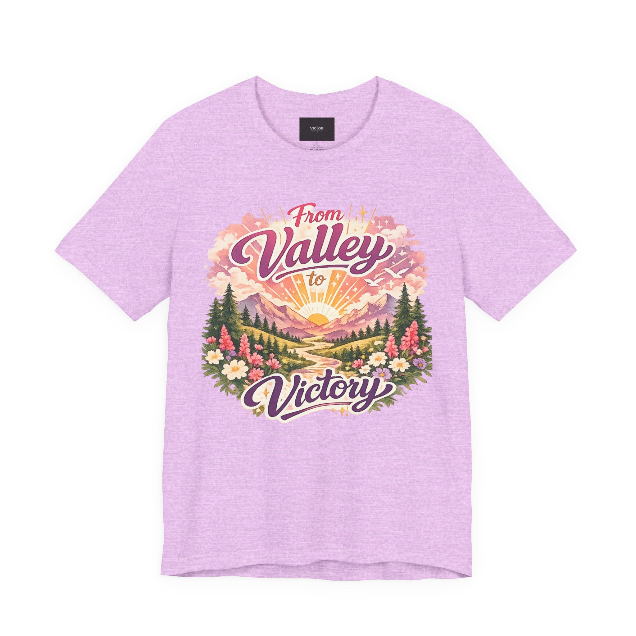 T-Shirt — "From Valley to Victory" Scenic Vintage Mountain Tee