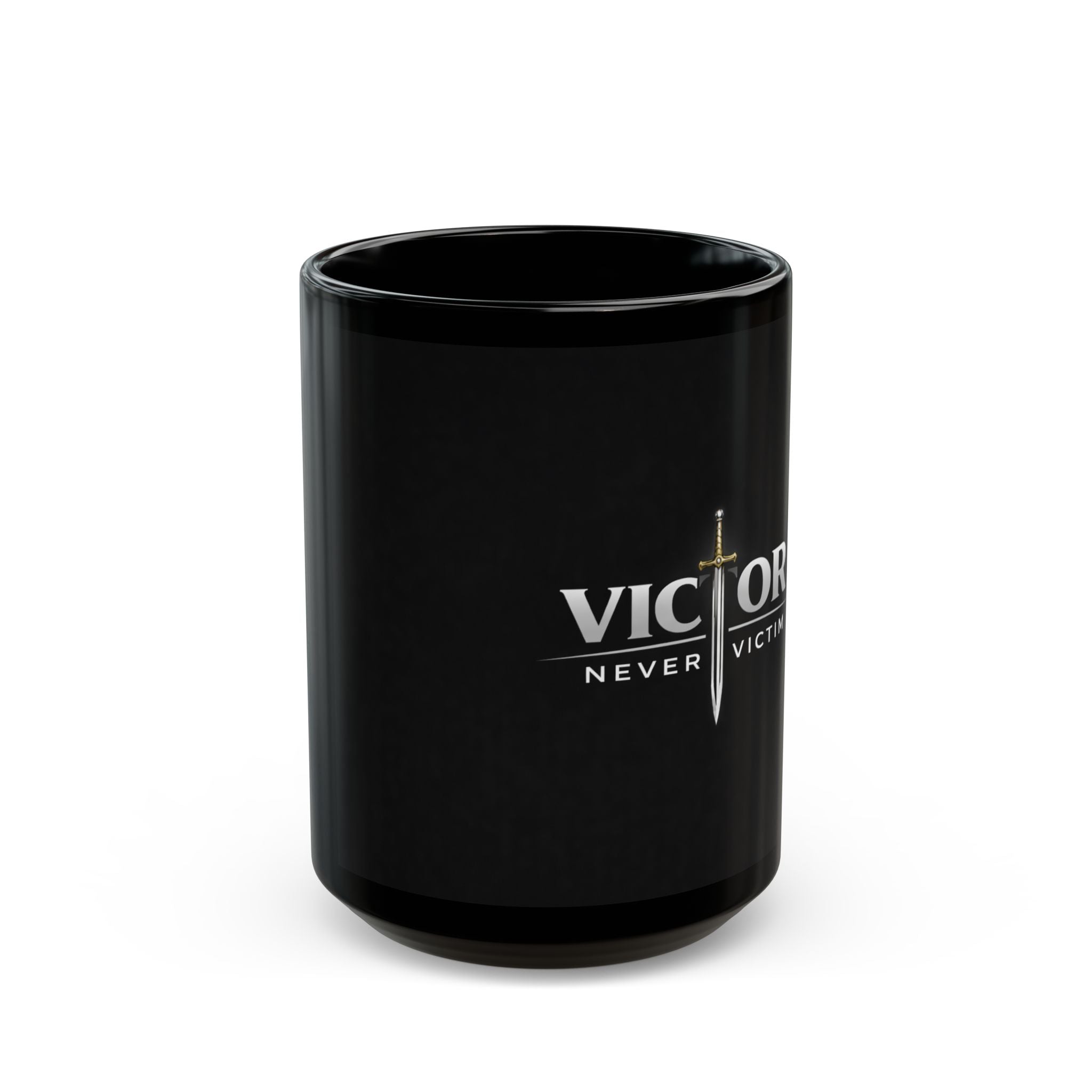 Victor Never Victim Logo Mug