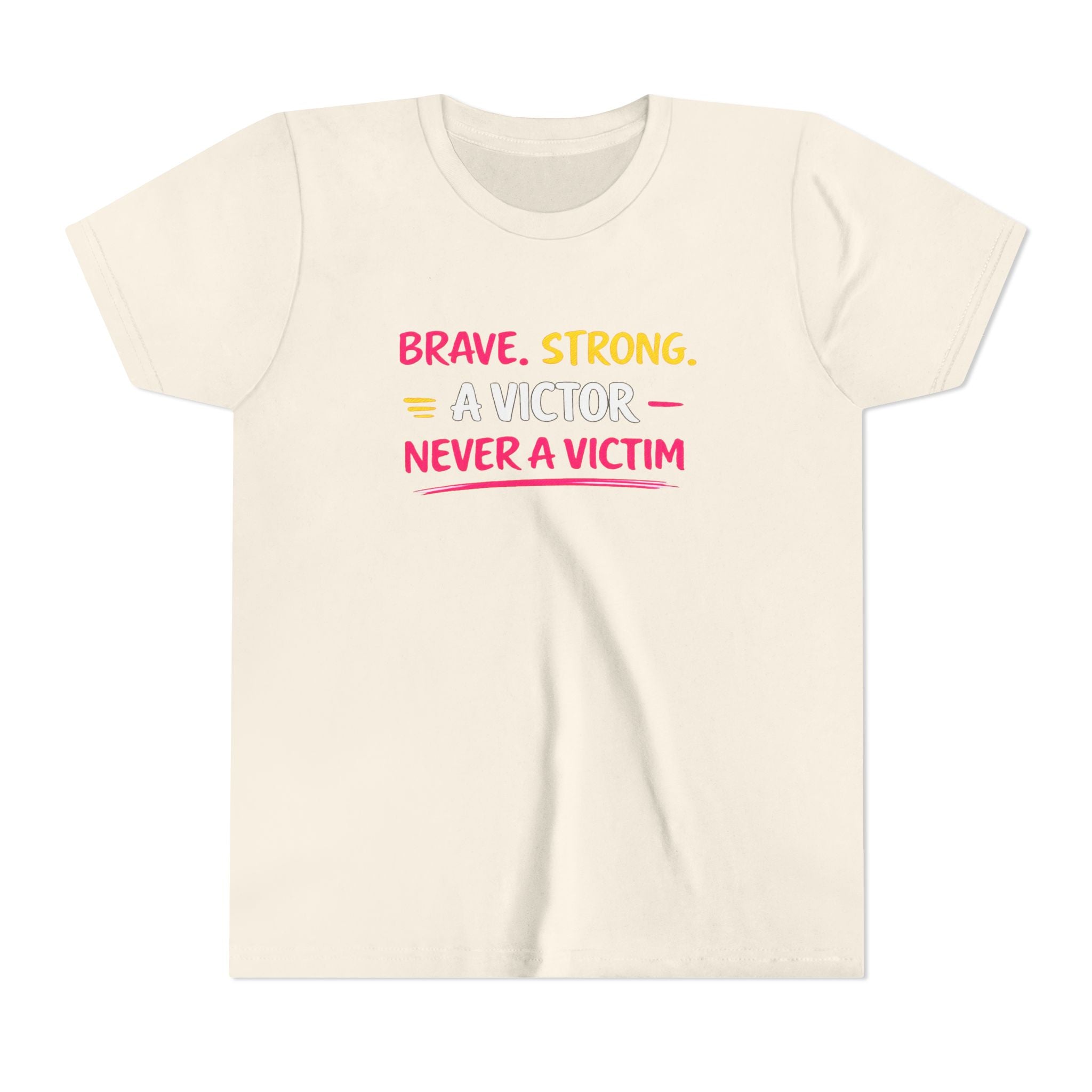 Brave. Strong, A Victor Youth Short Sleeve Tee
