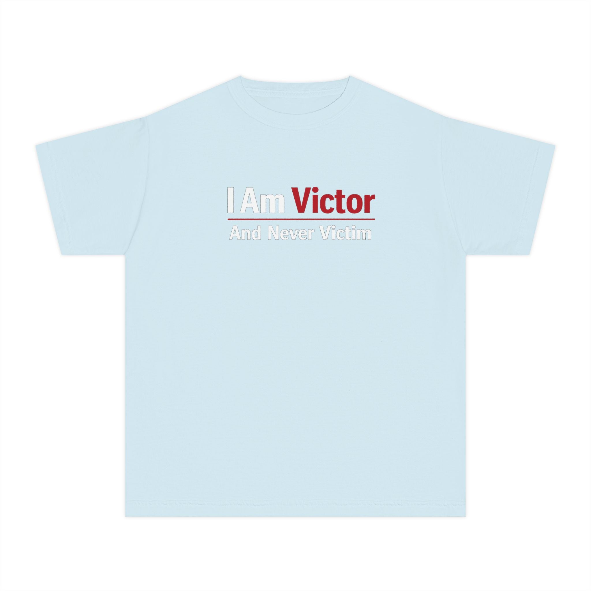 **KiDS**I Am Victor Youth Tee – Motivational Kids T‑Shirt ("I Am Victor And Never Victim")