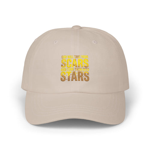 "Scars to Stars" Gold Foil Inspirational Hat