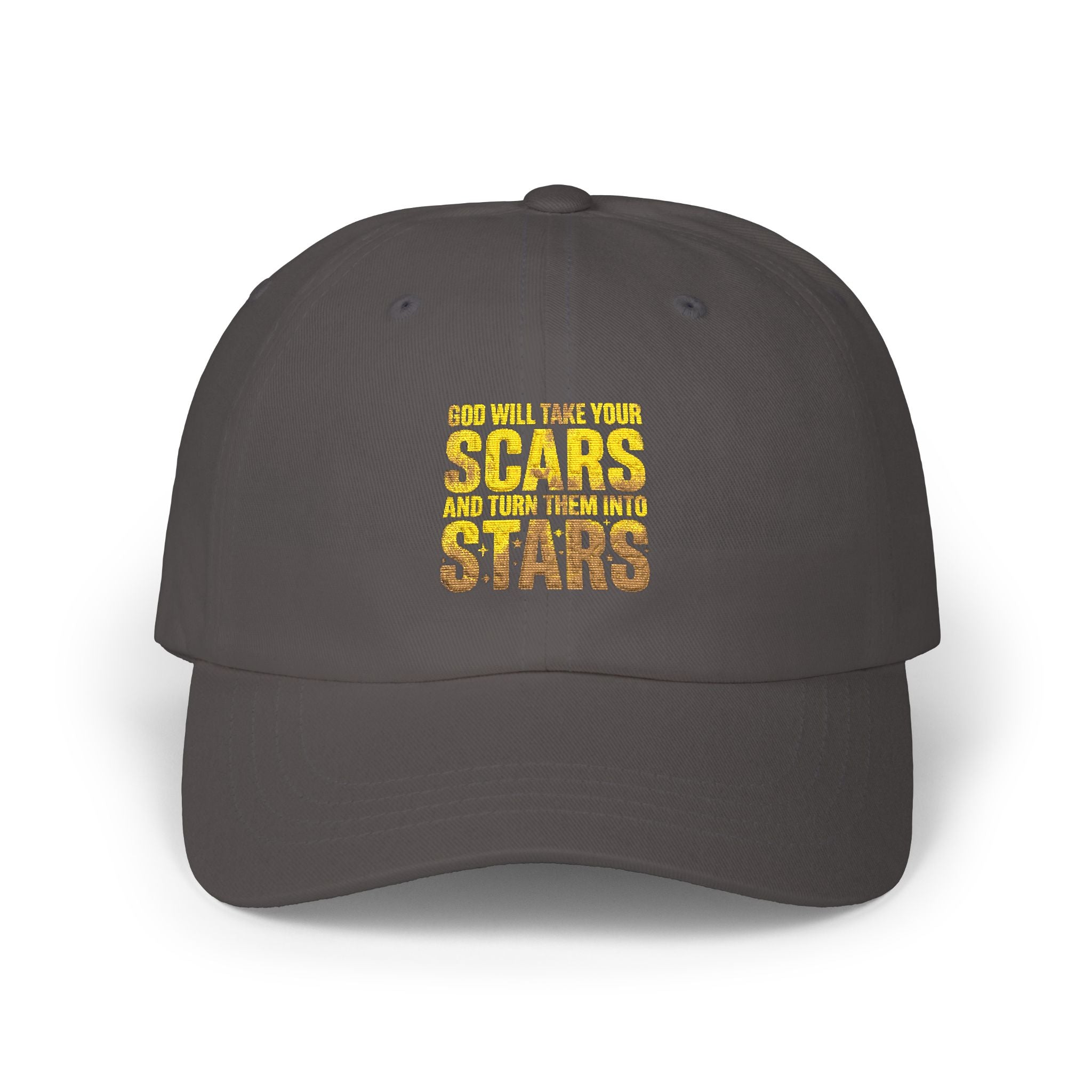 "Scars to Stars" Gold Foil Inspirational Hat