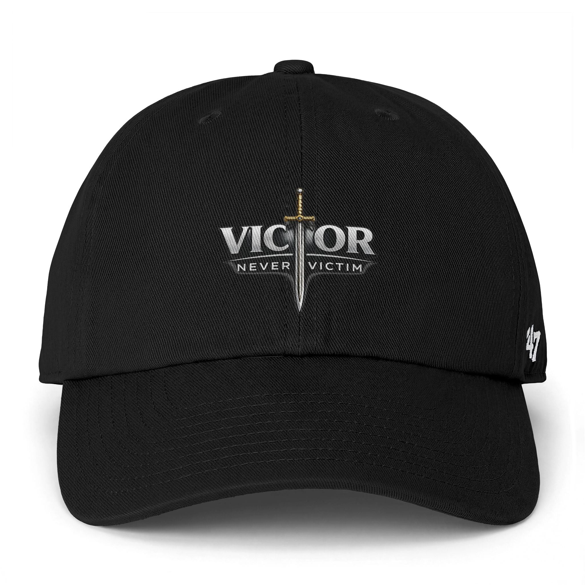 Victor Never Victim Logo Baseball Cap