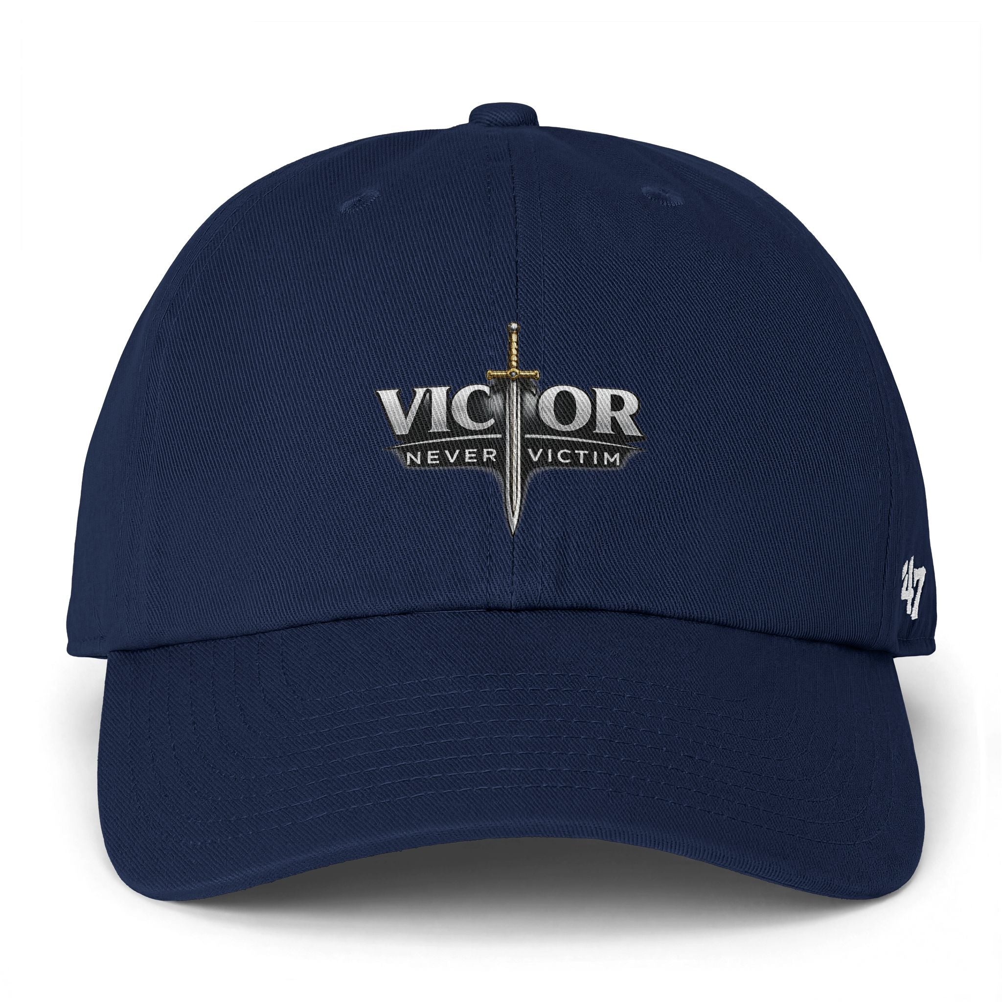 Victor Never Victim Logo Baseball Cap
