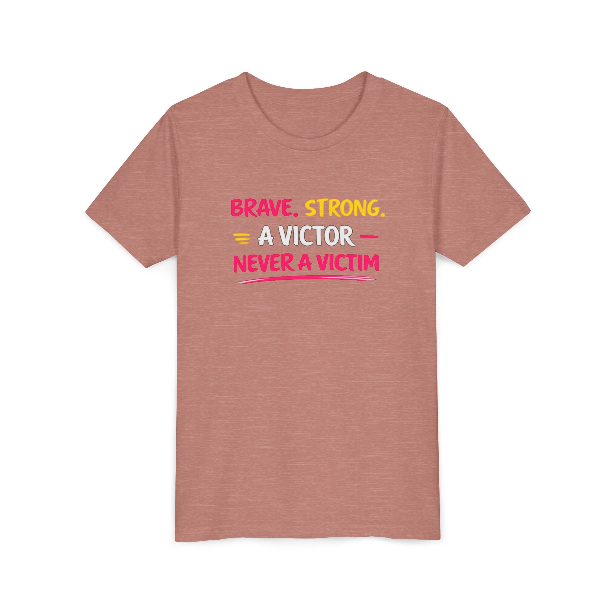 Brave. Strong, A Victor Youth Short Sleeve Tee