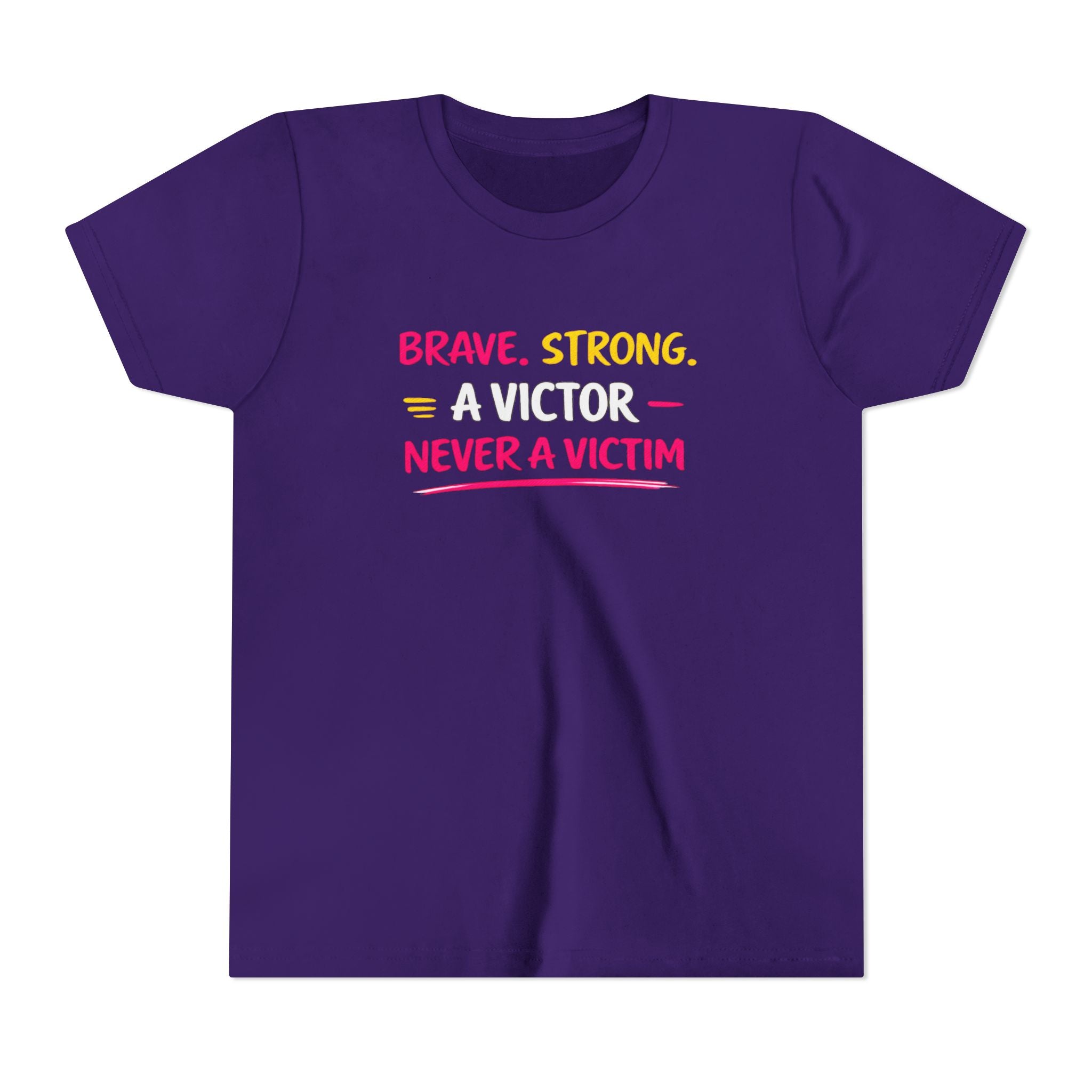 Brave. Strong, A Victor Youth Short Sleeve Tee