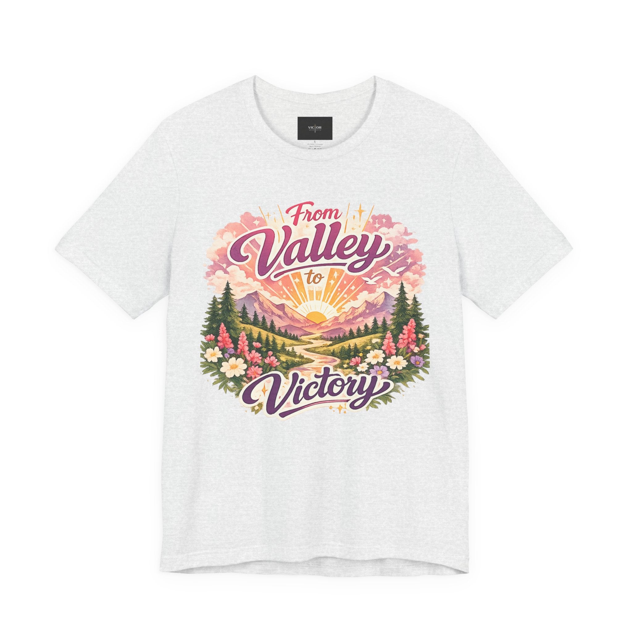 T-Shirt — "From Valley to Victory" Scenic Vintage Mountain Tee