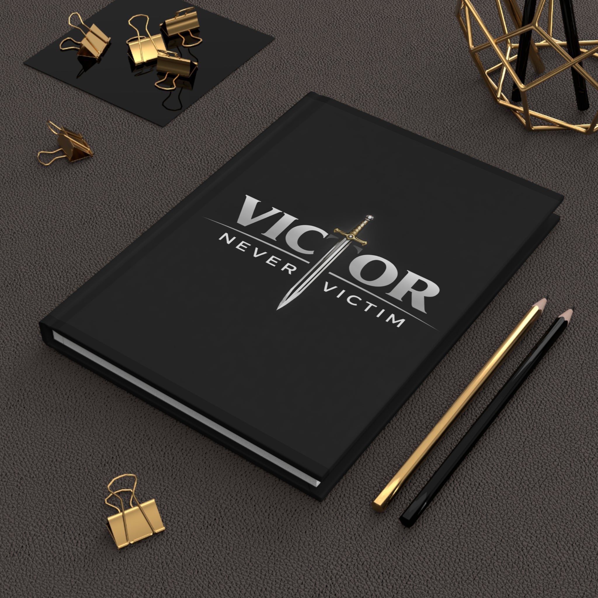 Victor Never Victim Hardcover Journal Matte